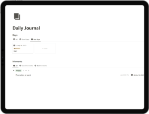 Notion Daily Journal Template